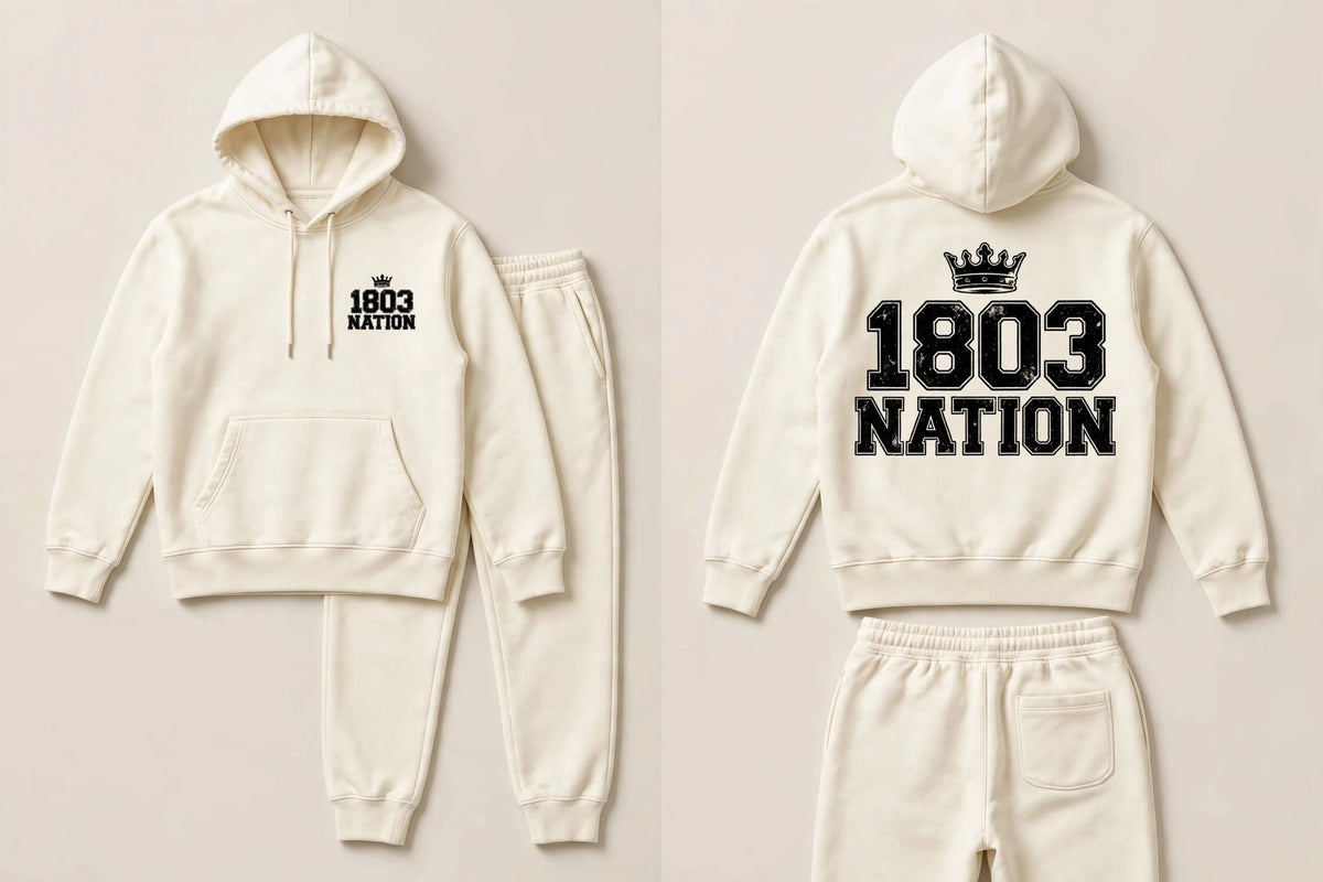 1803 Nation classic hoodie and t-shirts