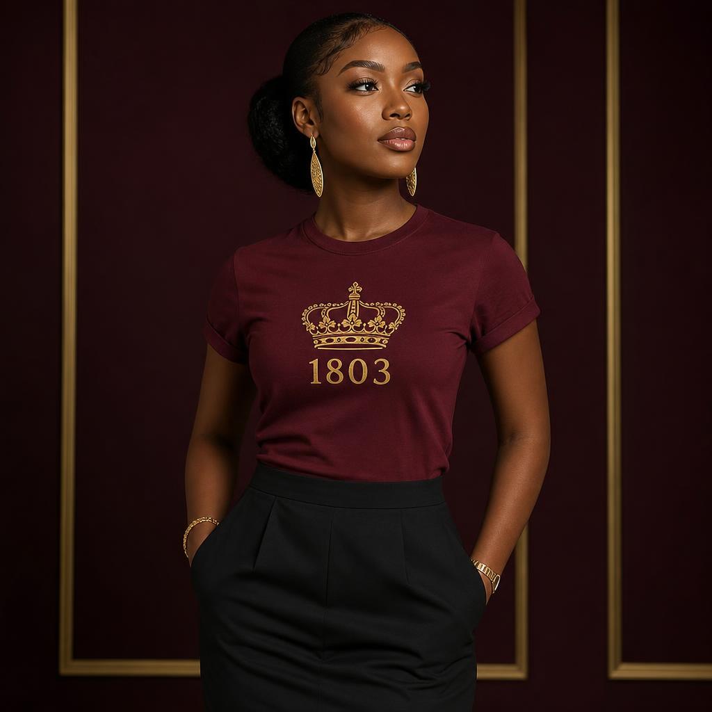 1803 Nation - cream women’s crown tee variant colors