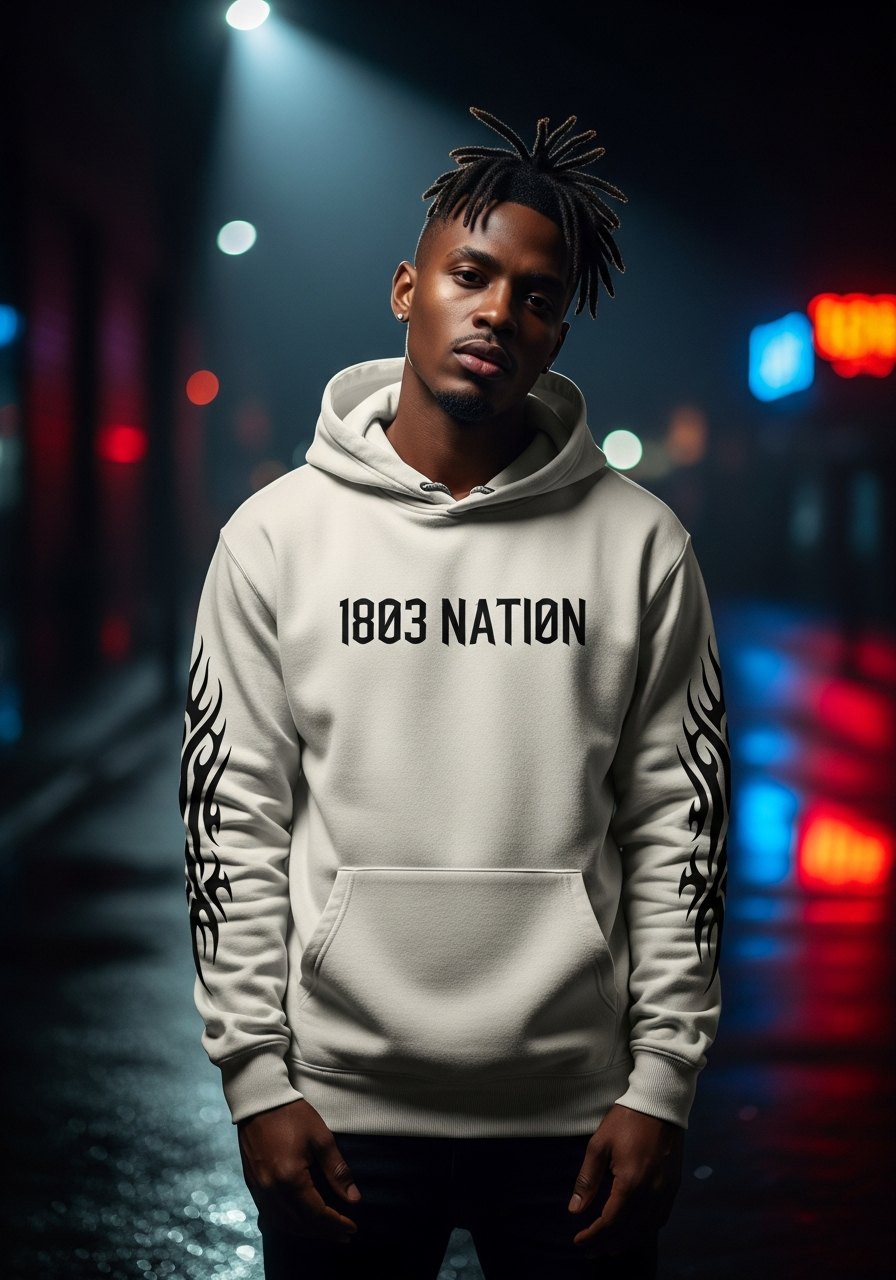 1803 Nation gold script hoodie