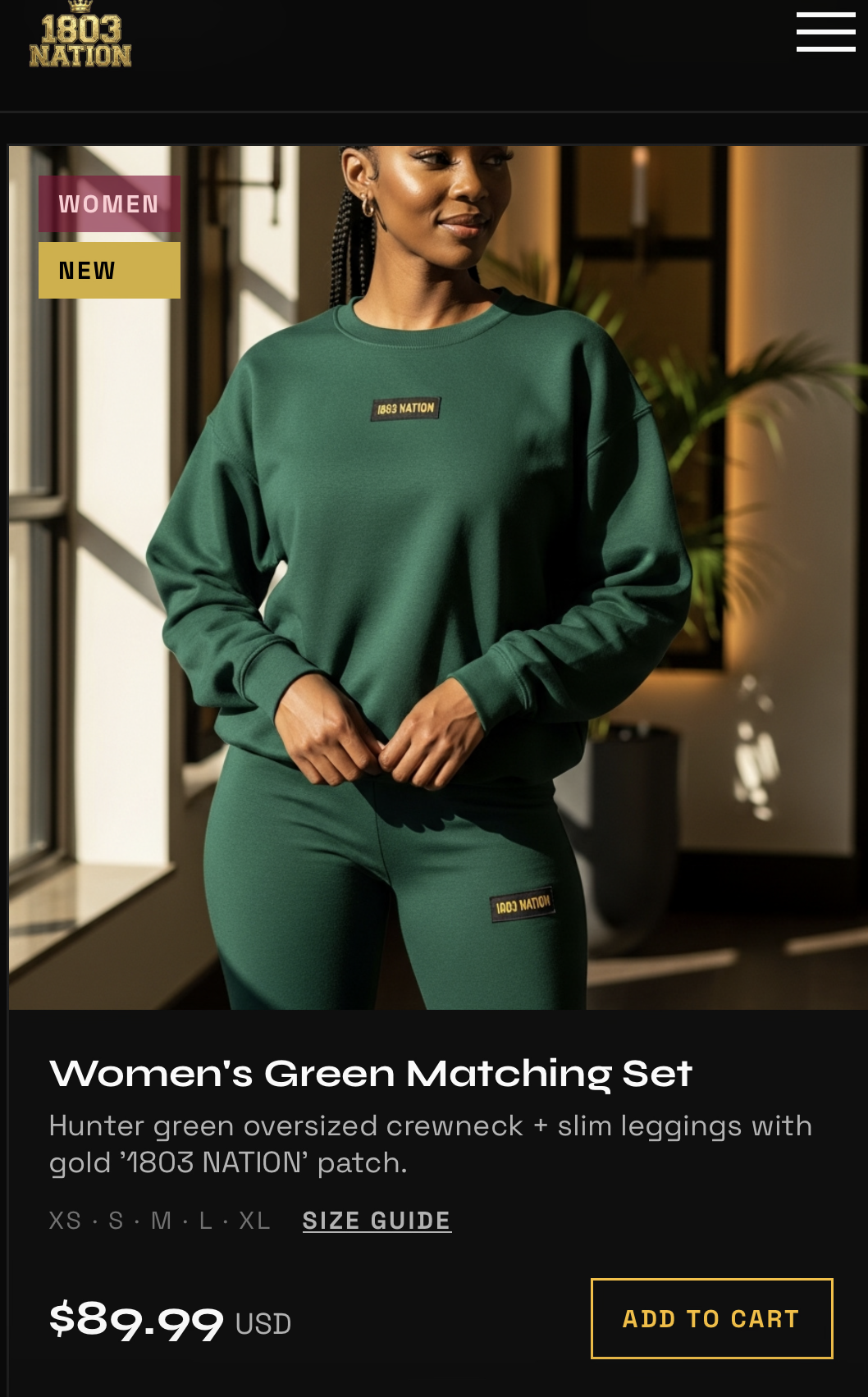 1803 Nation Women’s hoodie pants and more