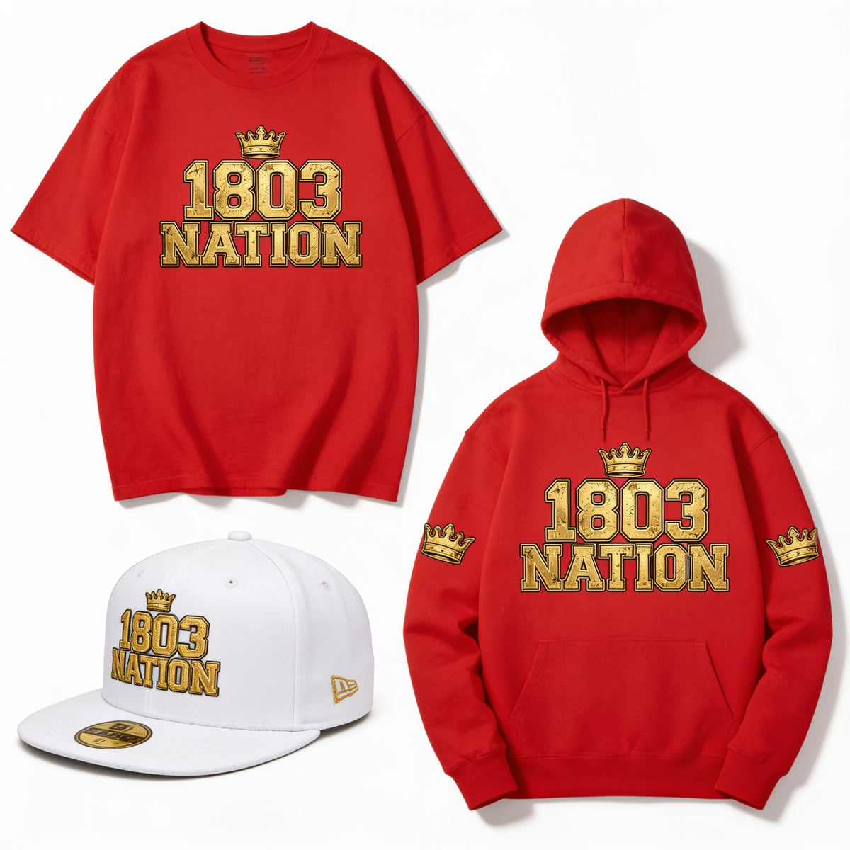 1803 Nation- unisex clothing/ Hoodie/snapback cap