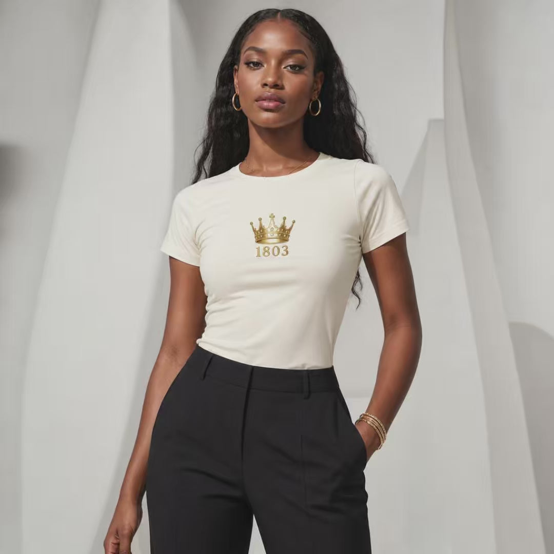 1803 Nation - cream women’s crown tee variant colors